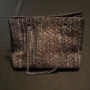 Alma Tonutti Tweed Shoulder Bag with Chain Straps